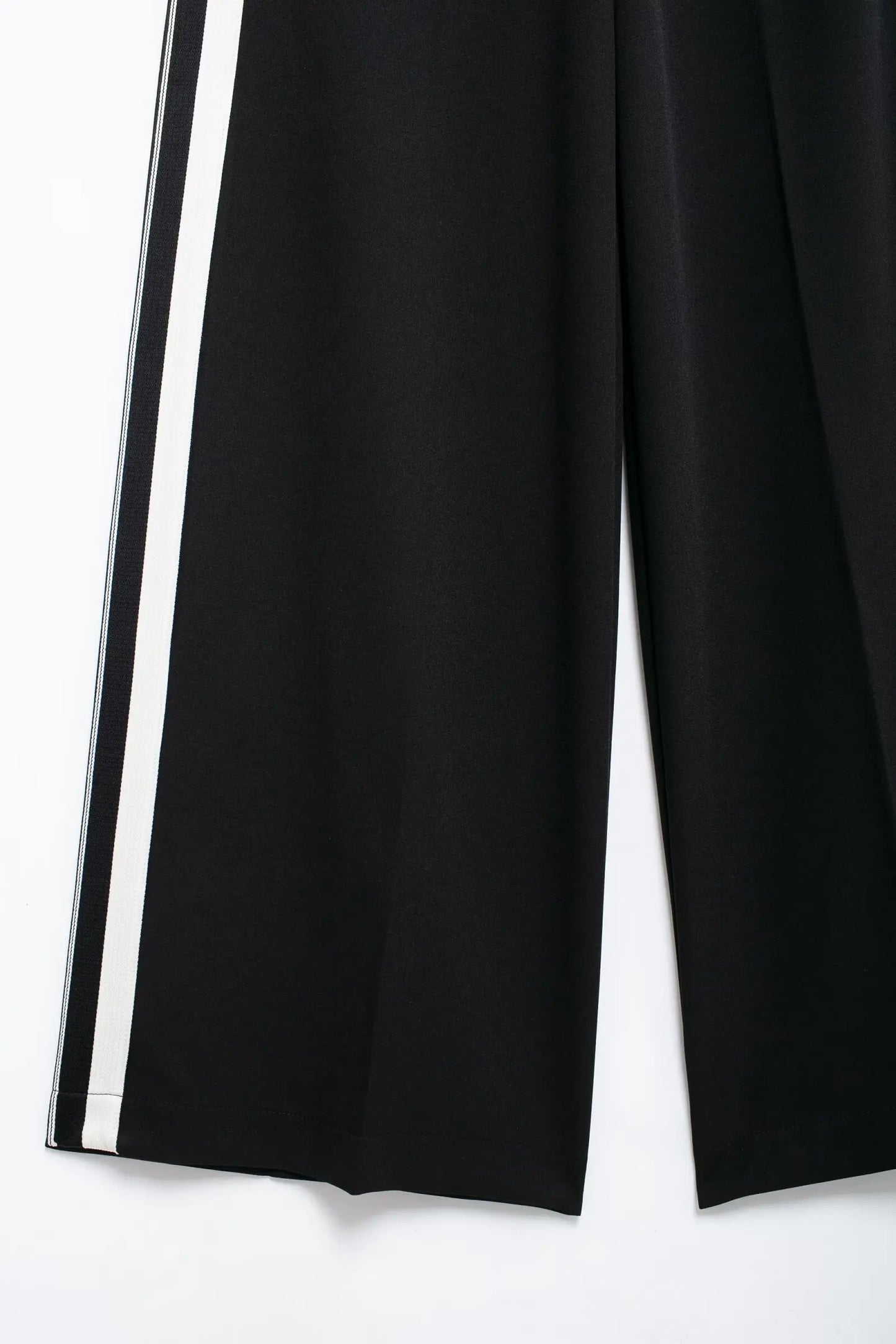 TRAFZA 2024 New Women Casual Black Trousers Suits Sports Short Jacket + Female Vinatge Black White Patchwork Baggy Pants Street