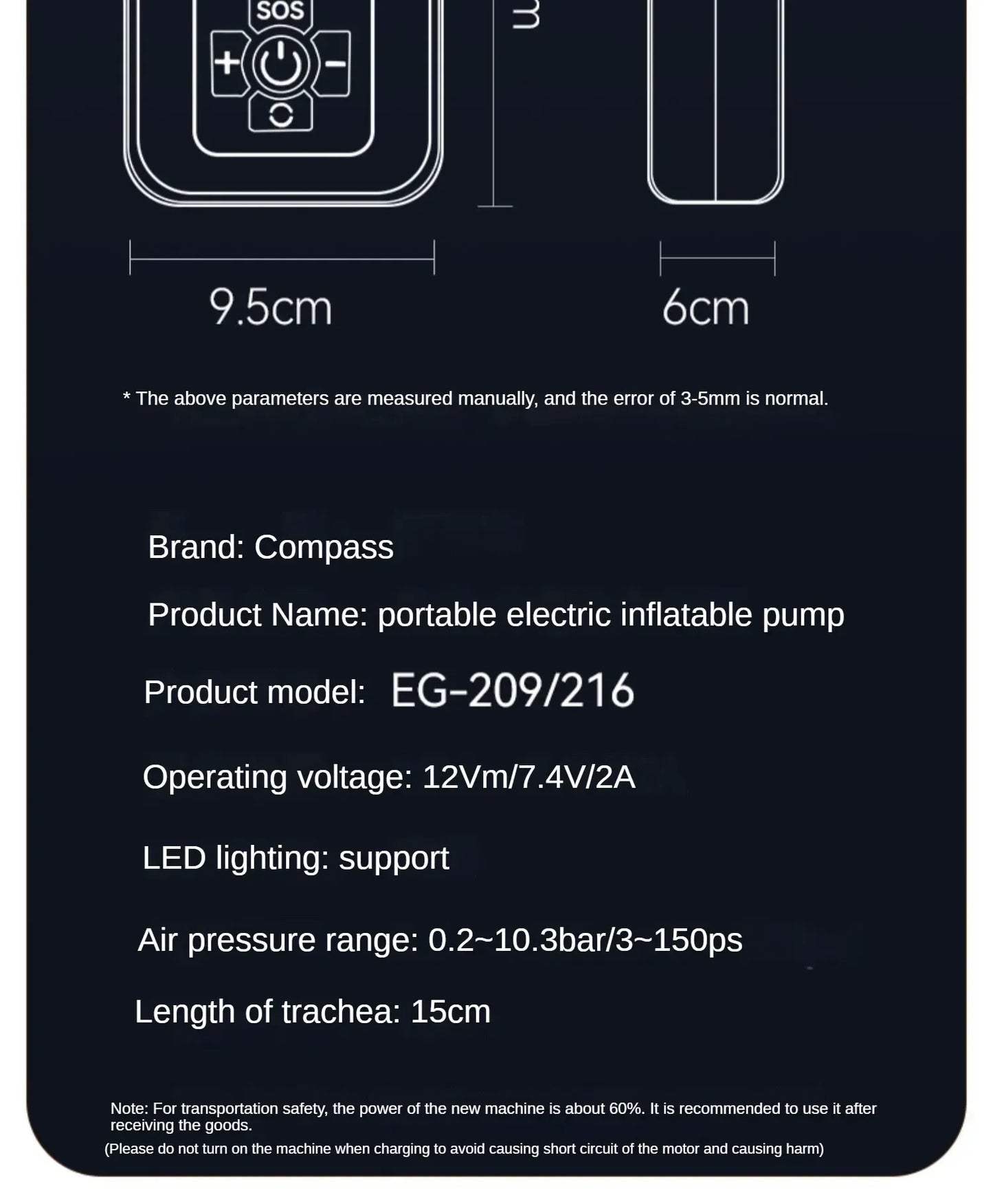 EAFC 150PSI  Car Air Compressor Electric Tire Inflator Pump for Motorcycle Bicycle Boat Tyre Balls Multifunction Tire Inflator