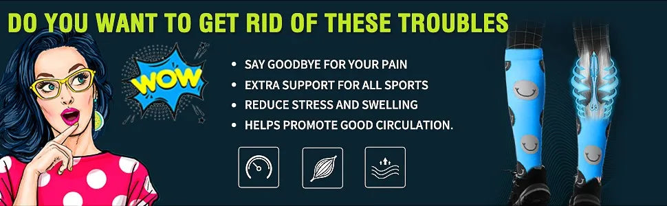 Running Men Women Compression Socks For Football Anti Fatigue Pain Relief 20-30 Mmhg Black Compression Socks Fit For Sport Socks