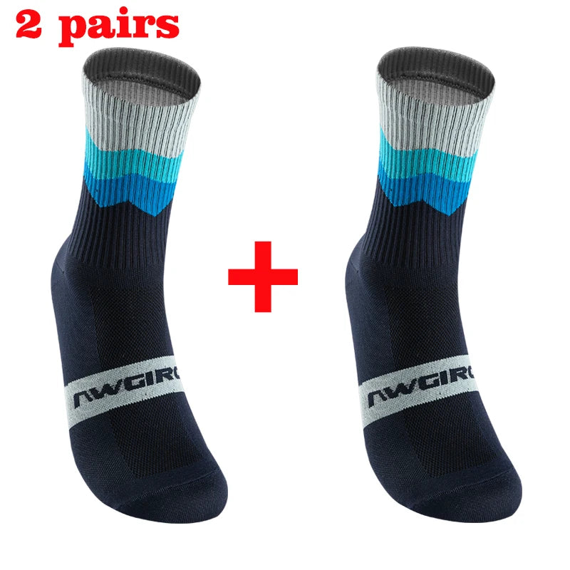 2pairs Professional Cycling Socks Breathable Road Bicycle Socks Men Women Outdoor Sports Racing e Compression Cycling For Women