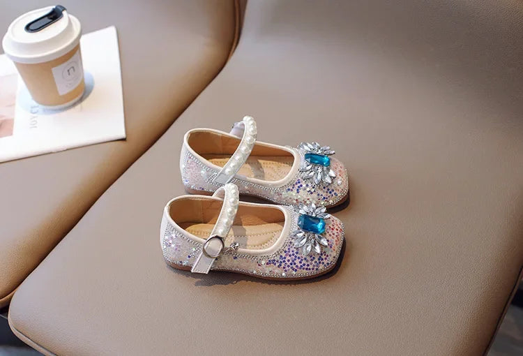 2025 New Fashionable Stylish Princess Crystal Shoes For Girls Children's Dance Kids Shoes Wholesale Medium