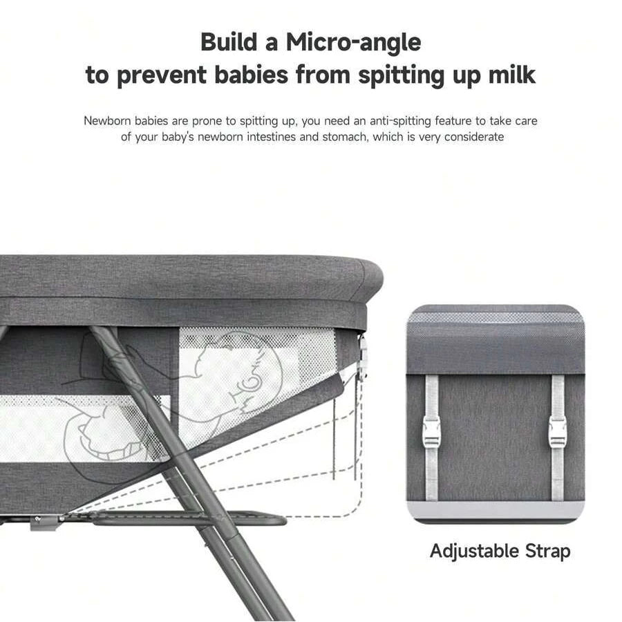 Sejoy 3 in 1 Rocking Crib Baby Bassinet Newborn Beside Sleeper Infant Sleeping Bed Convertible