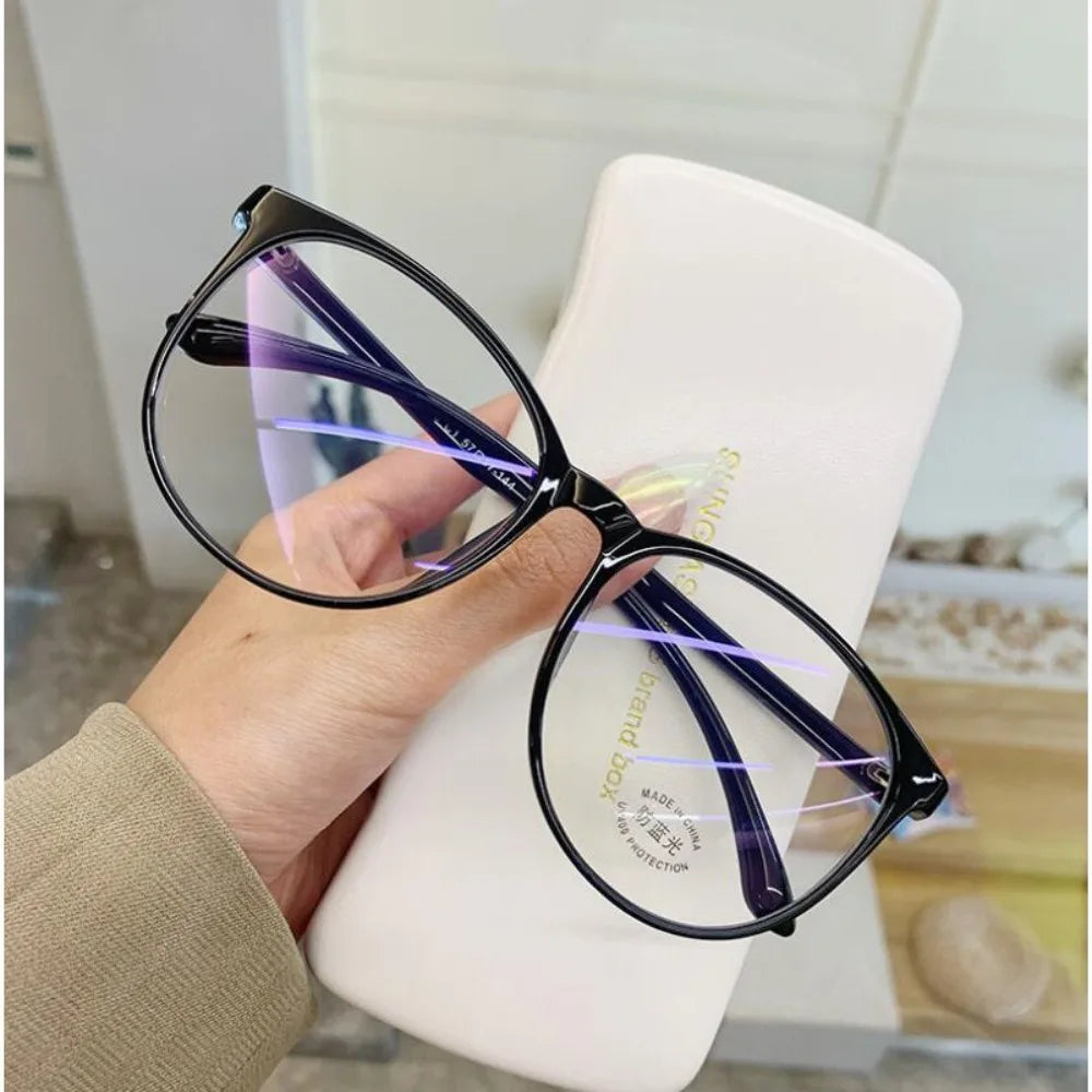 Anti-blue Light Optical Glasses Unisex Retro Ultra-light Large Square Frame Eyewear