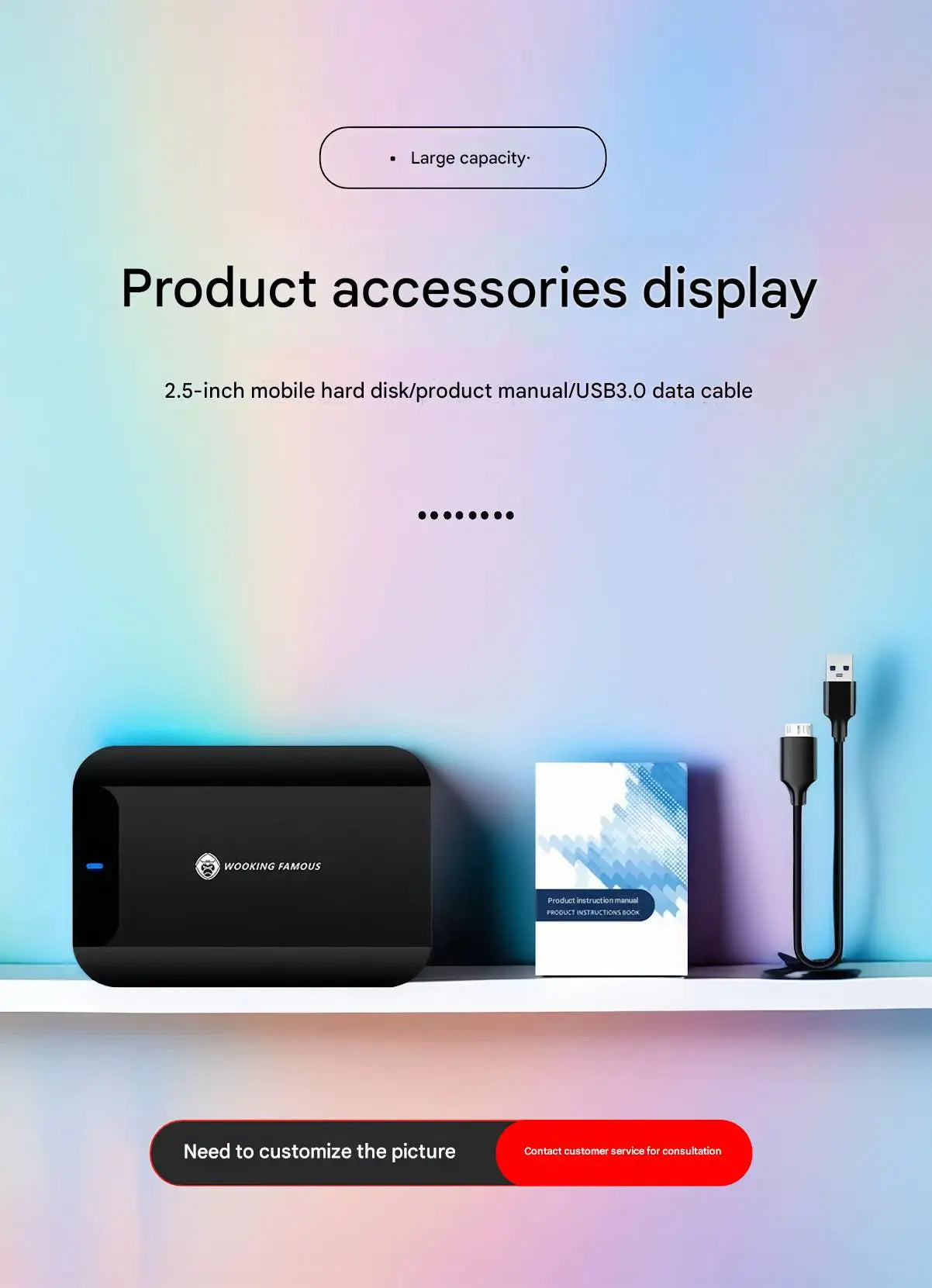 Portable HDD Metal material 5Gbps External Hard Drive 320GB 500GB 1TB LED USB3.0 disco duro exter Compatible for PC/MAC/PS4/PS5