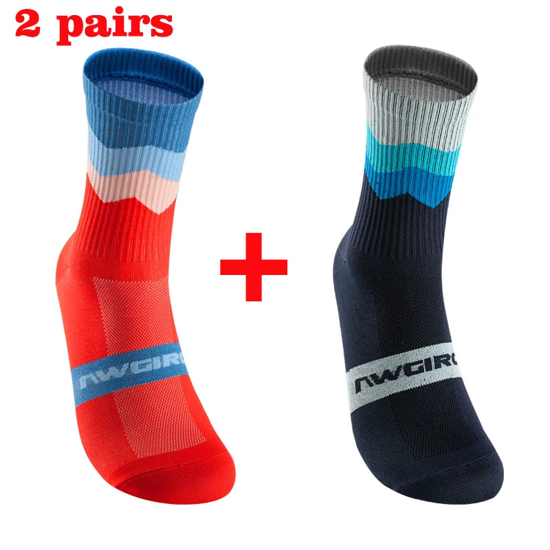 2pairs Professional Cycling Socks Breathable Road Bicycle Socks Men Women Outdoor Sports Racing e Compression Cycling For Women