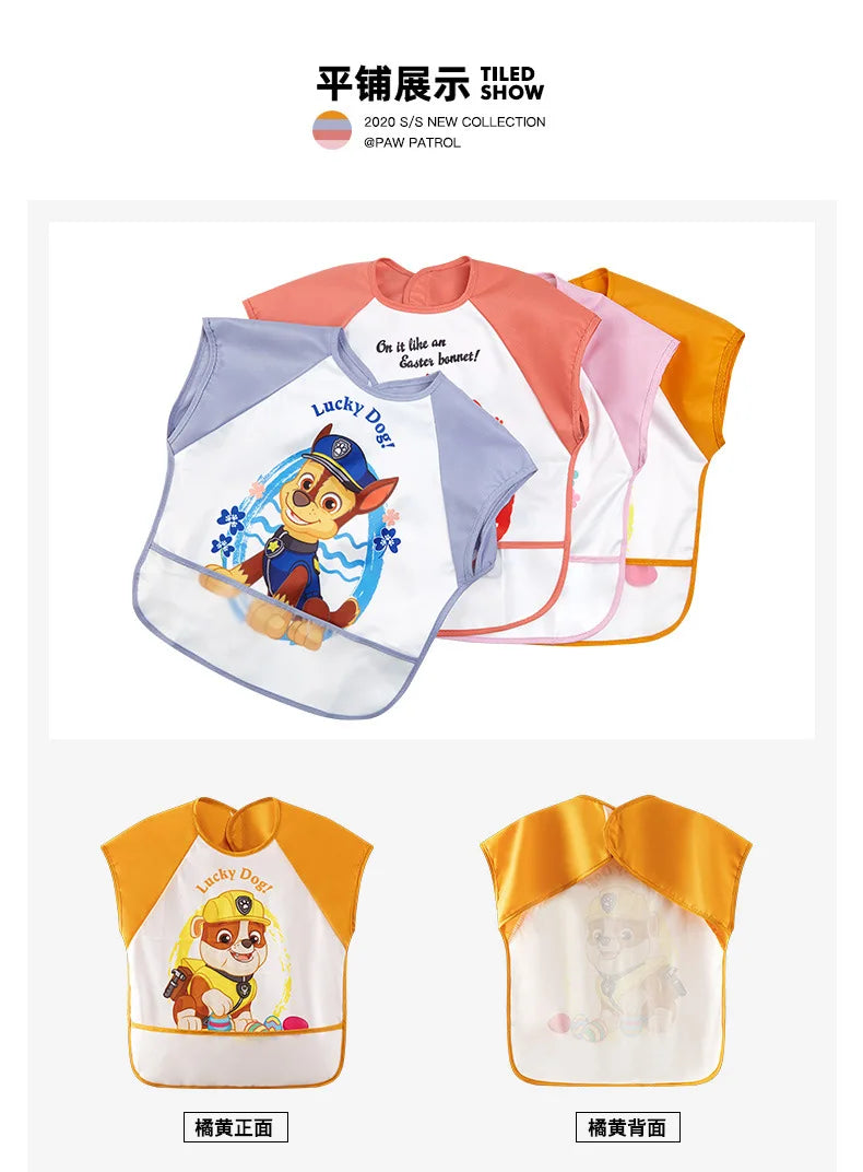 Paw Patrol Baby Bib Cartoon Waterproof Bibs Kids Girls Boys Smock Baby Bib Burp Clothes Saliva Towel Aprons Children Supplies