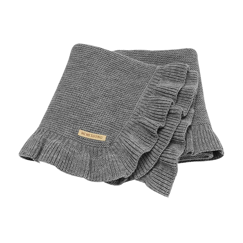 Baby Blankets 90*70cm Knitted Newborn Boys Girls Solid Stroller Swaddle Wrap Sleepsack Reversible Soft Infantil Receiving Quilts