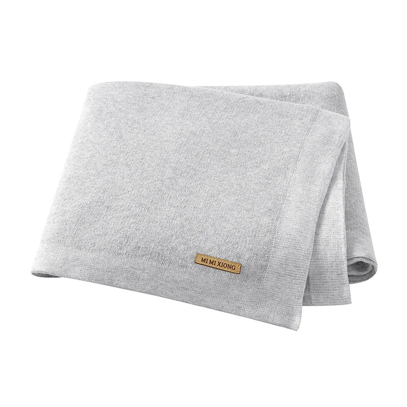 Baby Cotton Blankets Soft Comfortable Knit Newborn Boys Girls Dual-Use Stroller Swaddle Wrap Quilts Covers 100*80cm Throwing Mat