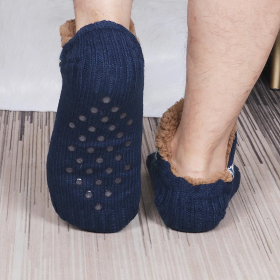 1 Pair Warm Winter Non-slip Floor Socks Women Men Snow Socks Sleep Carpet Socks Slippers Comfortable Soft Non-slip Yoga Socks
