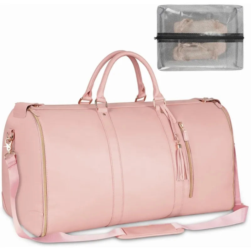 Garment Bags with Wheels Carry On Duffel Bag for Travel Garment Suitcase for Dress Suit Convertible Rolling Weekender Flight Bag