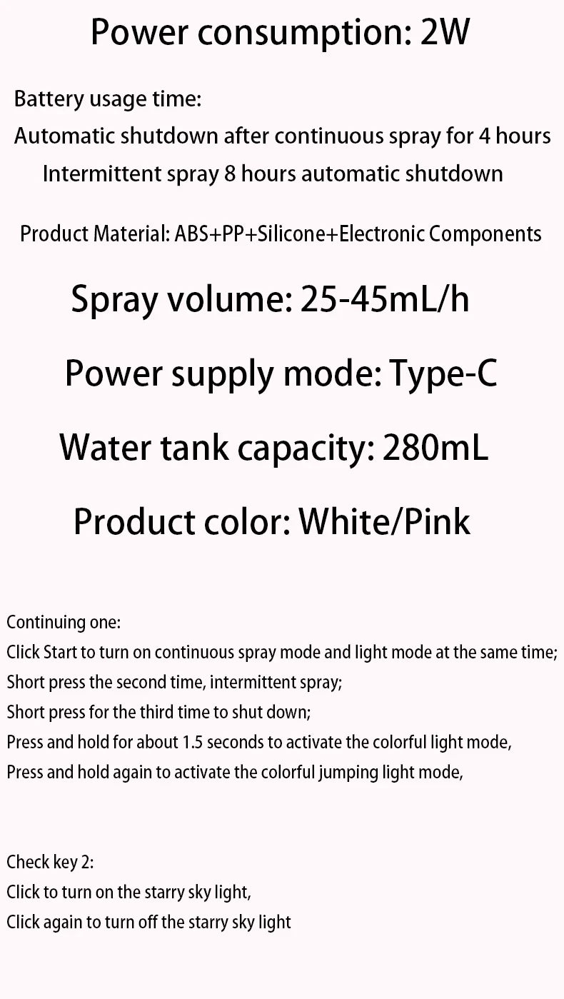 1PC 280ML Air Humidifier Colorful Atmosphere Light Mute Humidification Rotate Creative Colorful Cup Desktop Home Car Humidifier