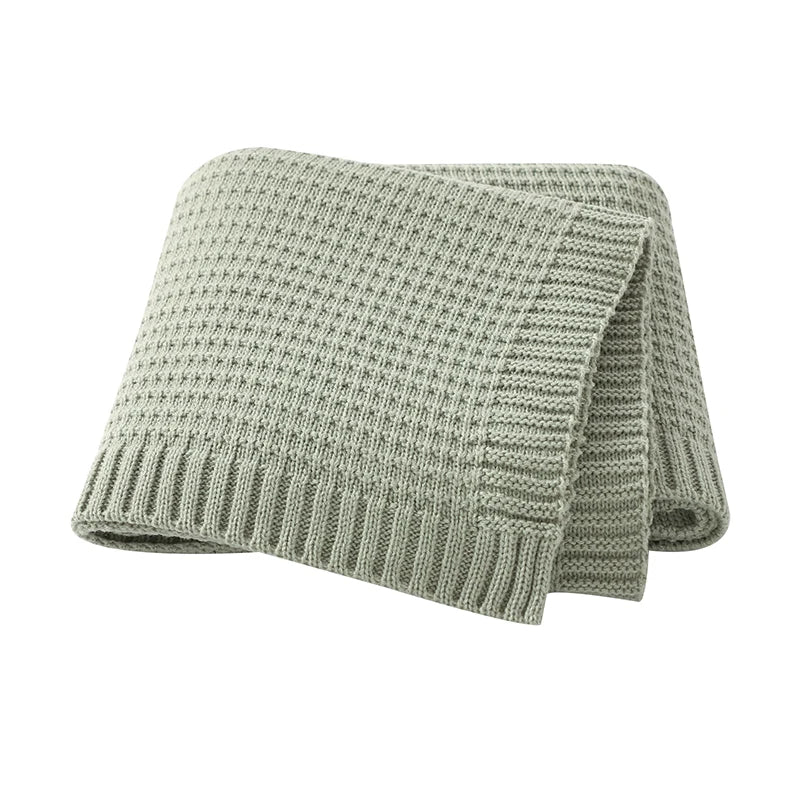 Baby Blankets Knitted Newborn Netural Breathable Month Swaddle Wrap Mat for Infant Boy Girl Crib Cellular Children 90*70cm Cover