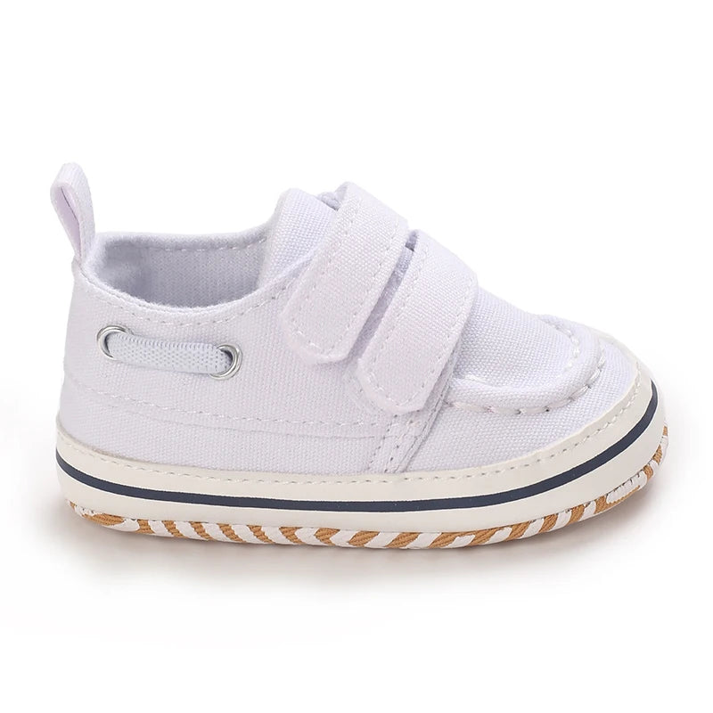 0-18 Months Infant Spring Shoe Newborn Infant Girls and Boys Recreational Baptism Non-Slip Walking Shoe White Soft-soled Sneaker