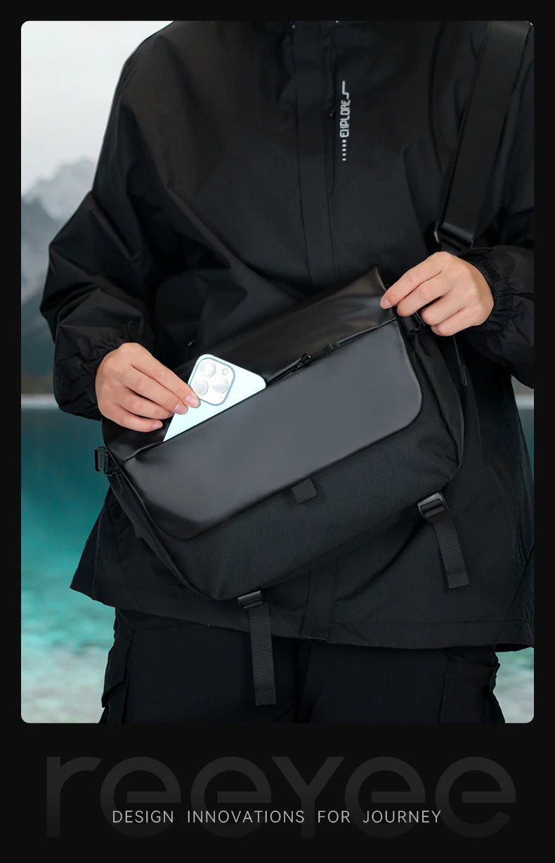 ReeYee A6 4.5L Large Sling Bag, Durable Cordura Waterproof Crossbody Pack, Smart Organization Anti-Theft Shoulder Bag