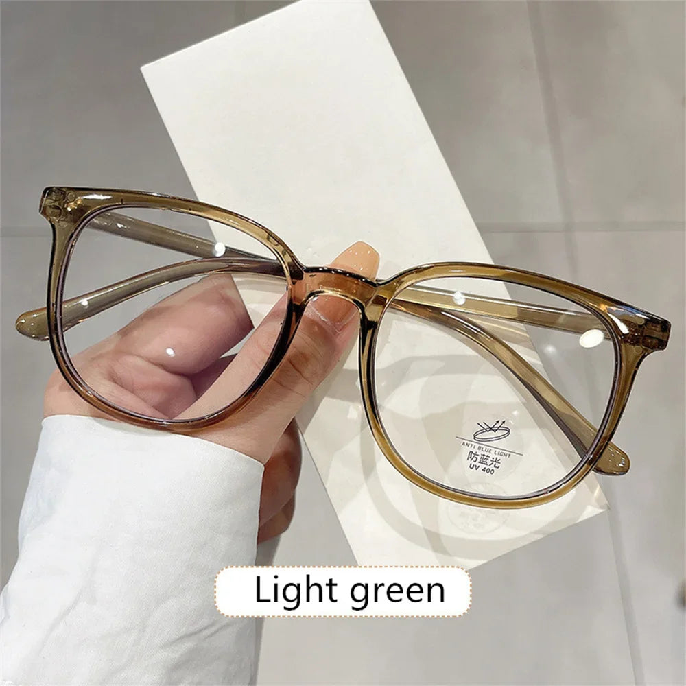 New Retro Ultra-light Glasses Anti-blue Light Flat Glasses Female Fashion Exquisite Casual Transparent Frame Flat Light Glasses