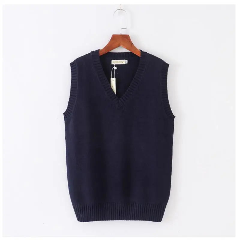 Japanese School JK Uniform Sweater Vest High School Uniform For Girls Boy Cosplay Halloween Winter Anime Vest cute Knitting Coat