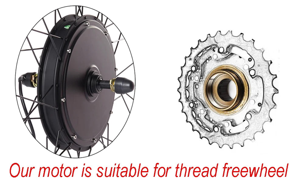 CSC Electric bike Conversion Kit Rear 48V 1000W 1500W hub Motor Wheel gearless 26" 27.5" 29inch SUN RINGLE rim for EBIKE