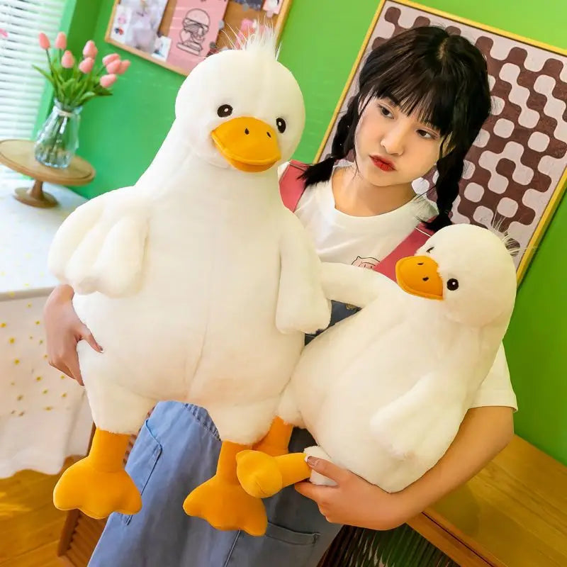 Hot 37/50/55/90/130CM Funny Goose Stuffed Soft Duck Plush Toy Sleeping Pillow Sofa Cushion Kids Girlfriend Birthday Gift