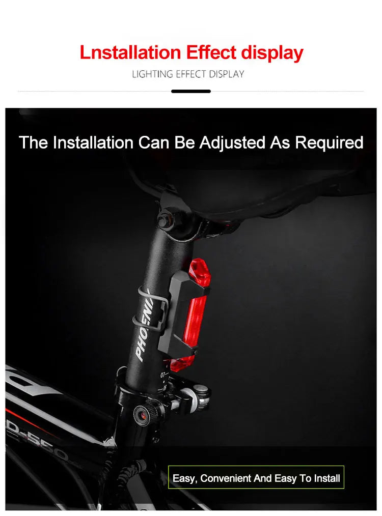 Cycling Bicycle Front Rear Light Set Bike Defense Flashlight Stick MTB Waterproof Taillight LED Lantern Bicycle Accessories