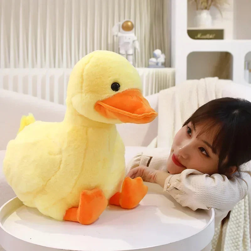 Simulation Small Yellow Duck Kawaii Wild Green Duck Plush Toys  Cartoon Stuffed Animals Dolls Soft Throw Pillow Toys Room Decor