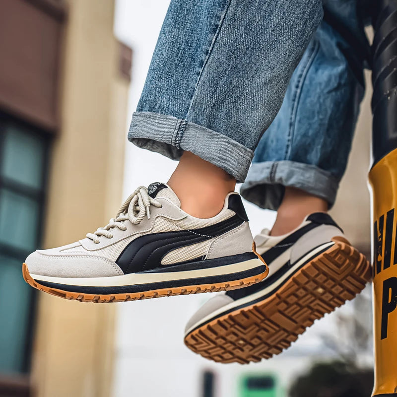 2025 Spring Men's Brand Sneaker Comfortable Platform Sports Shoes Men Non-Slip Breathable Running Shoes Man zapatillas de hombre