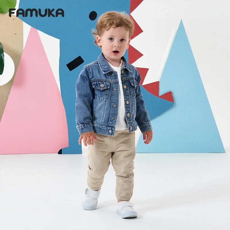 Children's Clothing Spring Autumn Kids Denim Jacket Boys Girls' Tops Fashion Casual Jacket Coat