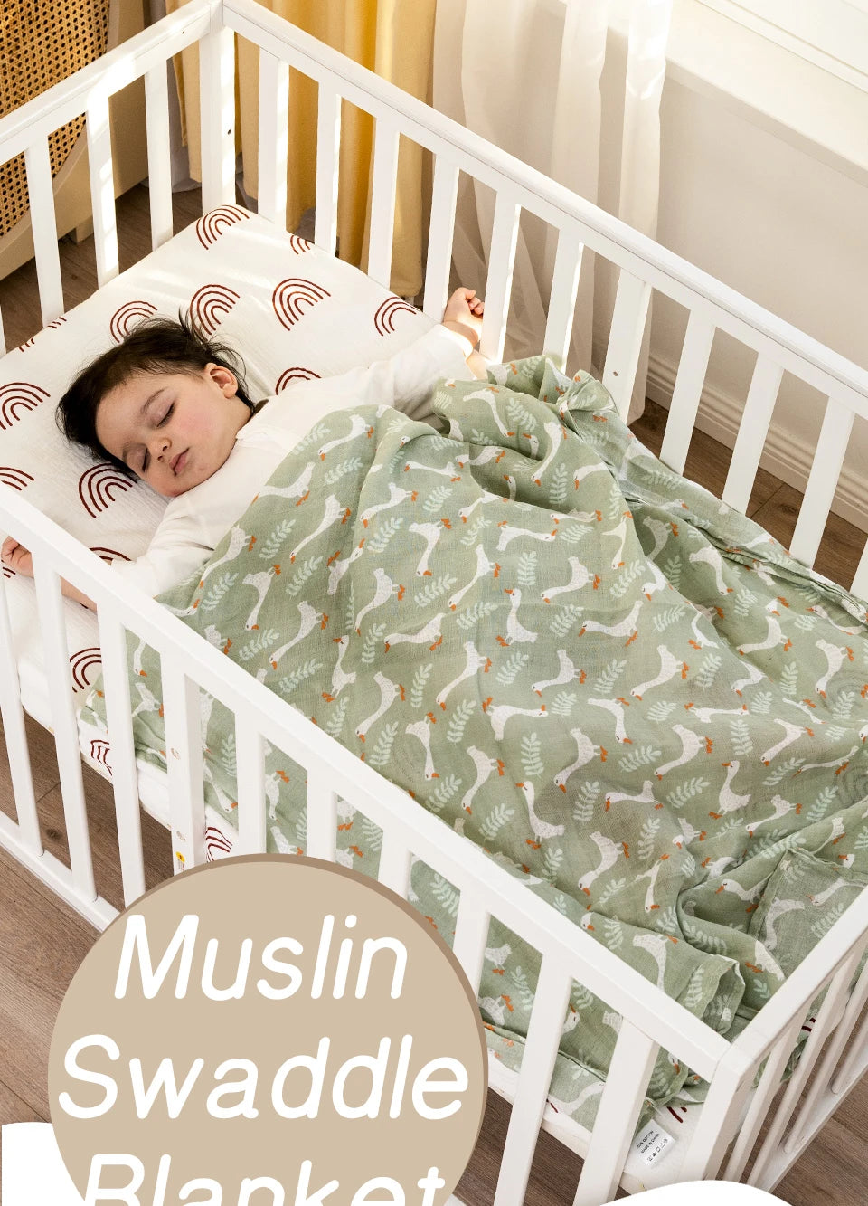 Elinfant 100% cotton 120*110cm 2 Layers Newborn Baby Bath Towel Wrap Muslin Swaddle Blankets Wholesale Dropshipping