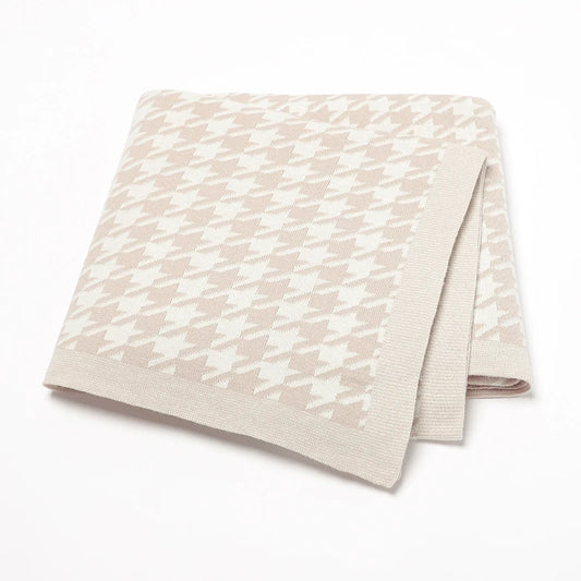 Baby Blankets Newborn Cotton Swaddle Wrap Plaid for Infant Kids Boys Girls Ultra-Soft Reversible Knitted Toddler Receiving Mats