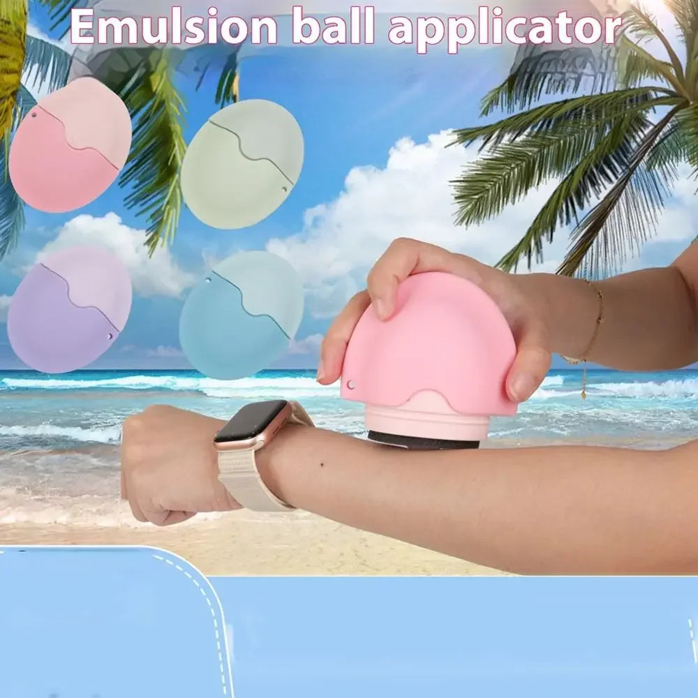 55ml Silicone Suncream Roller Applicator Refillable Oval Isolation Lotion Cream Bottles Stitching Color Cosmetics Tool Travel ﻿