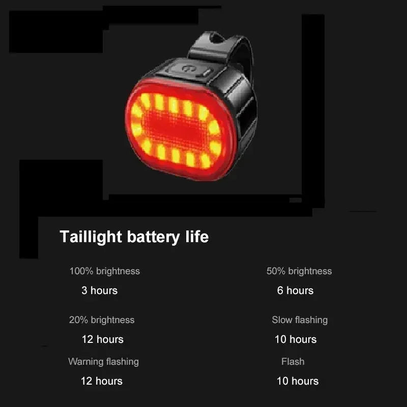 Cycling Bicycle Front Rear Light Set Bike Defense Flashlight Stick MTB Waterproof Taillight LED Lantern Bicycle Accessories