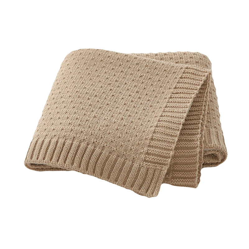 Baby Blankets Knitted Newborn Netural Breathable Month Swaddle Wrap Mat for Infant Boy Girl Crib Cellular Children 90*70cm Cover
