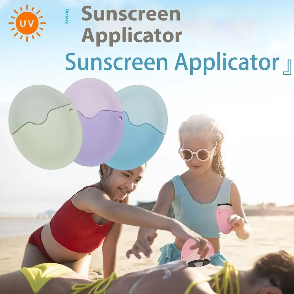 55ml Silicone Suncream Roller Applicator Refillable Oval Isolation Lotion Cream Bottles Stitching Color Cosmetics Tool Travel ﻿