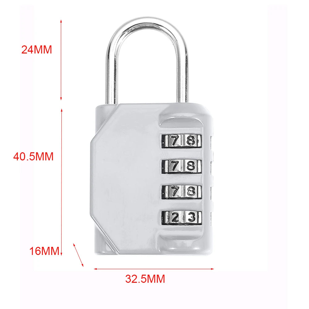 Portable Mini Backpack Zipper Password Lock Travel Luggage Padlock Security Protect For Dormitory Cabinet Locker Drawer Bag