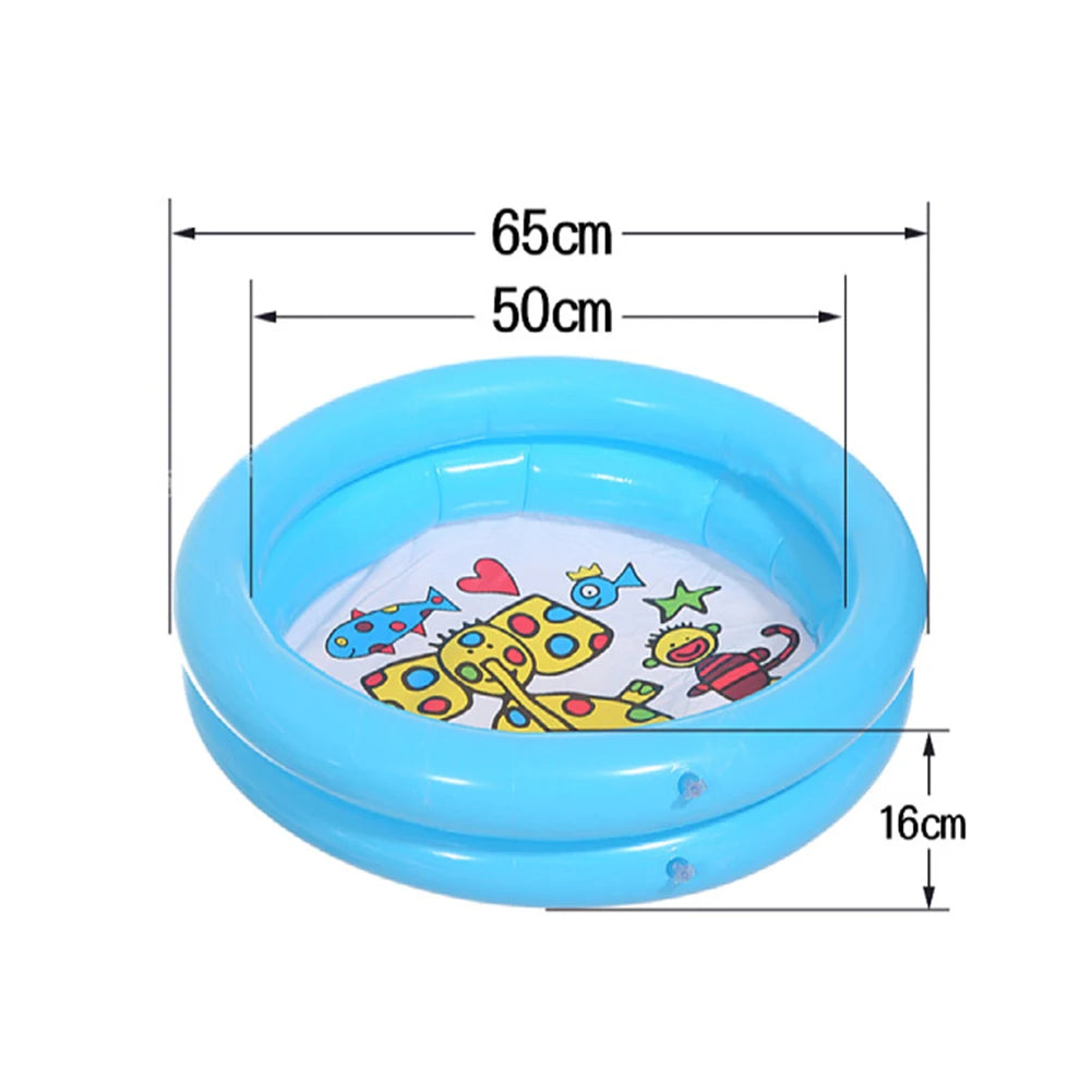 111-120cm Inflatable Swimming Pool PVC Framed Swimming Pool Cartoon Pattern Thickening Swimming Pool for Summer Outdoor Indoor