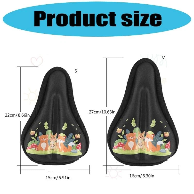 Kids Bike Seats Cushions Cover With Waterproofs Cover Bicycles Seats Protector Bike Saddles Pad Children Bicycles Accessories