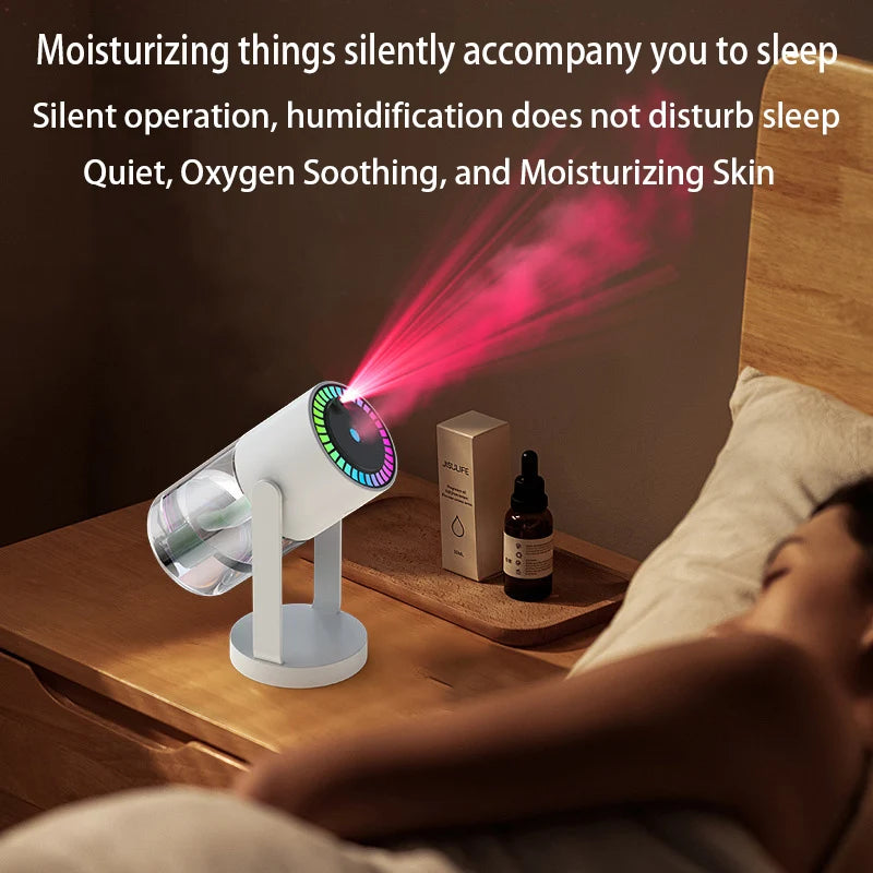 1PC 280ML Air Humidifier Colorful Atmosphere Light Mute Humidification Rotate Creative Colorful Cup Desktop Home Car Humidifier