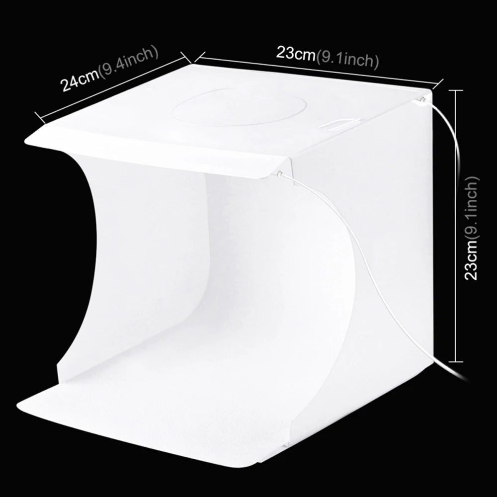 Mini 40Pcs LED Light Room foliding Photography Lighting Softbox Tent Photobooth Backdrop USB Cube Box Photo Studio Light Box