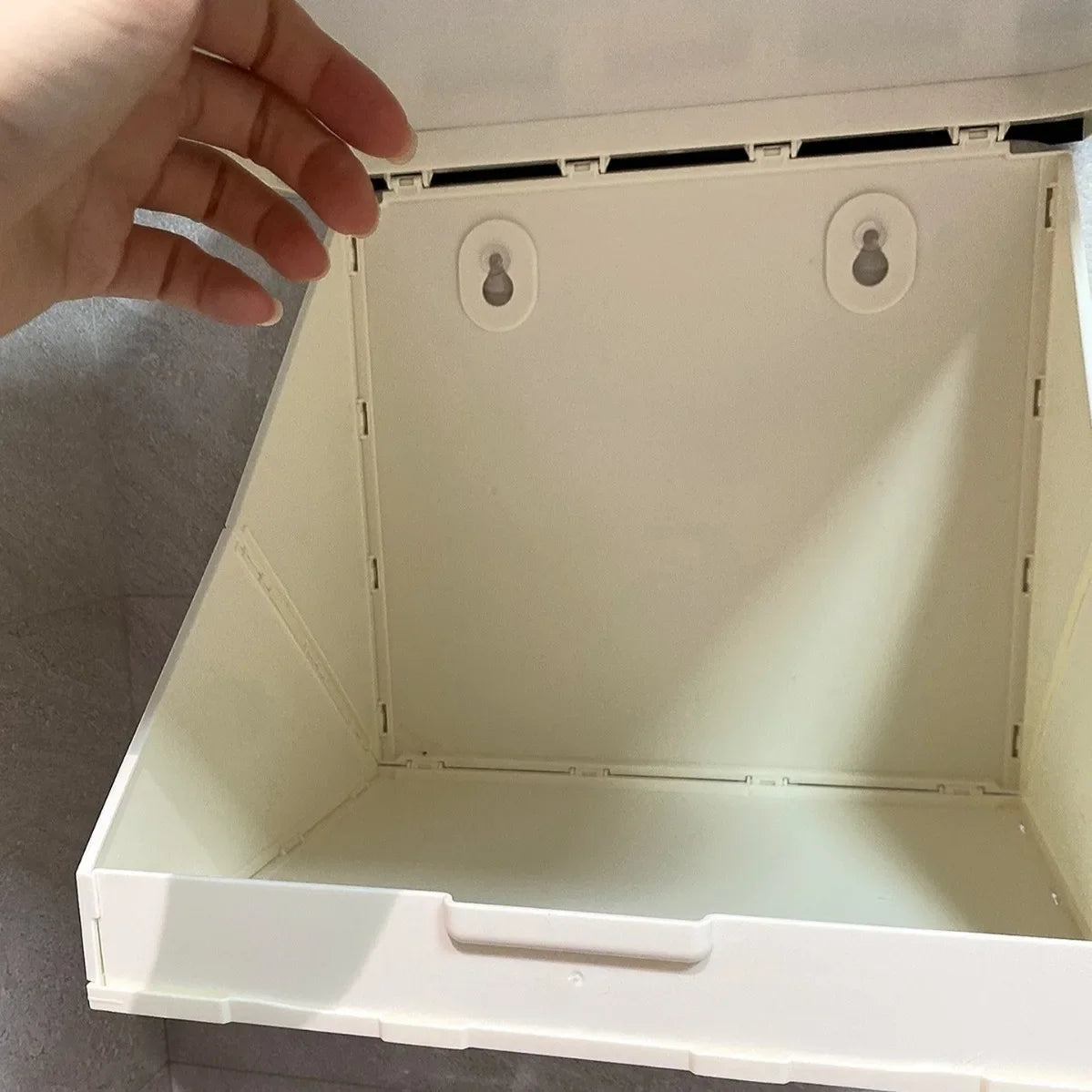 Bathroom Wall Art Storage Box Wardrobe Clothes Hanging Shelf Waterproof No Drilling Foldable Storage Cabinet For Toiletries