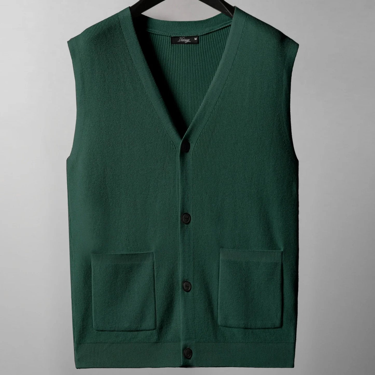 Large knitted sweater, men's new cardigan vest, autumn and winter large loose fat sweater.