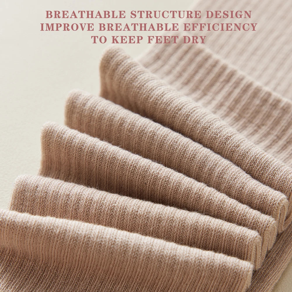 1 Pairs Spring-Autumn Trend Compression Calf Socks Women Heart Print Cotton High Socks Odor-Resistant for Slimming Legs All-Day