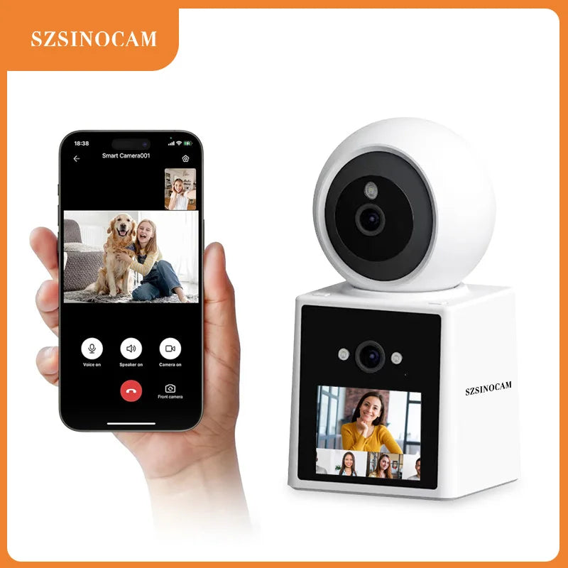 SZSINOCAM 3MP Wireless WIFI Security Camera Video Call Baby Safety Protection Monitor Screen Button Call PTZ Auto Tracking