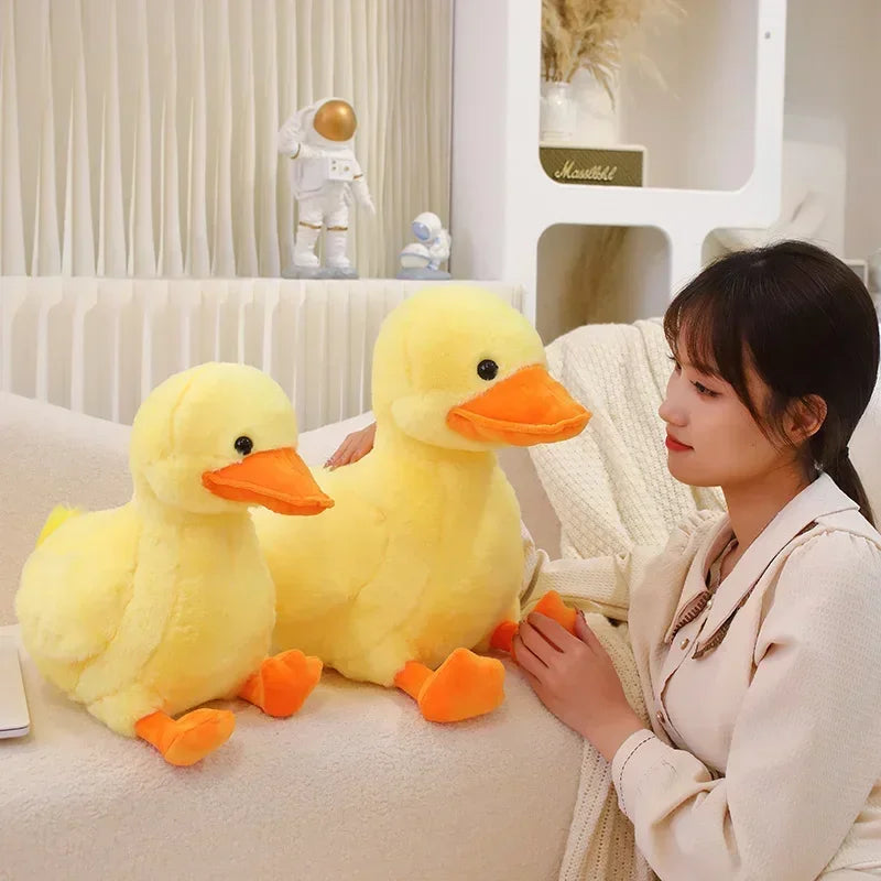 Simulation Small Yellow Duck Kawaii Wild Green Duck Plush Toys  Cartoon Stuffed Animals Dolls Soft Throw Pillow Toys Room Decor