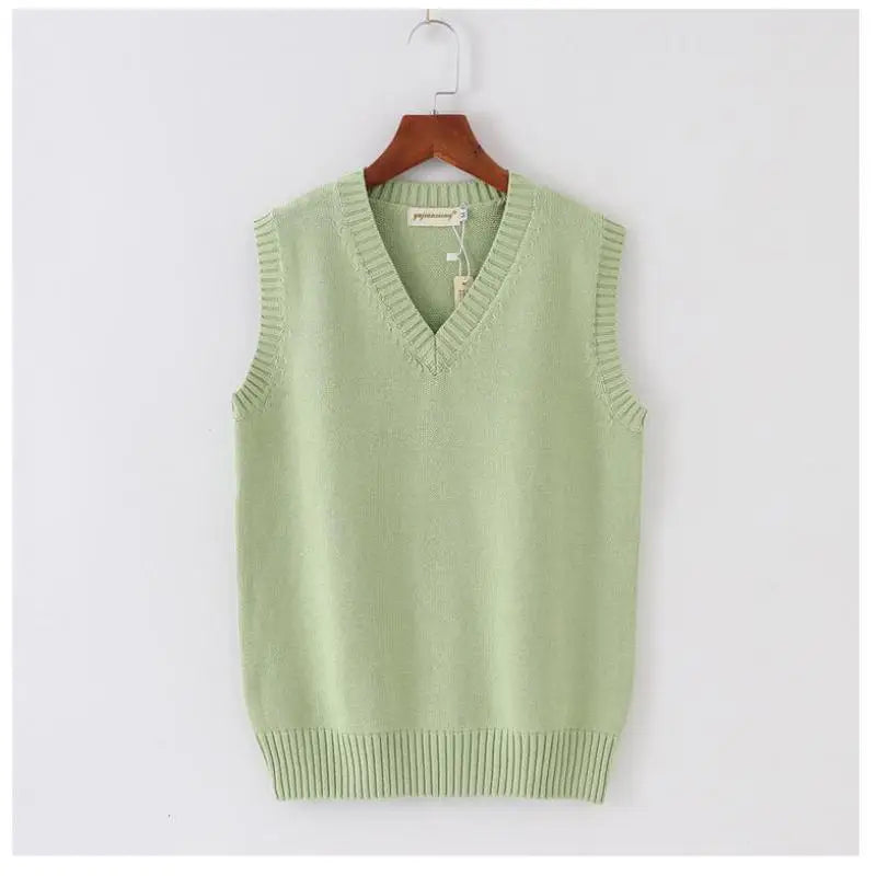 Japanese School JK Uniform Sweater Vest High School Uniform For Girls Boy Cosplay Halloween Winter Anime Vest cute Knitting Coat