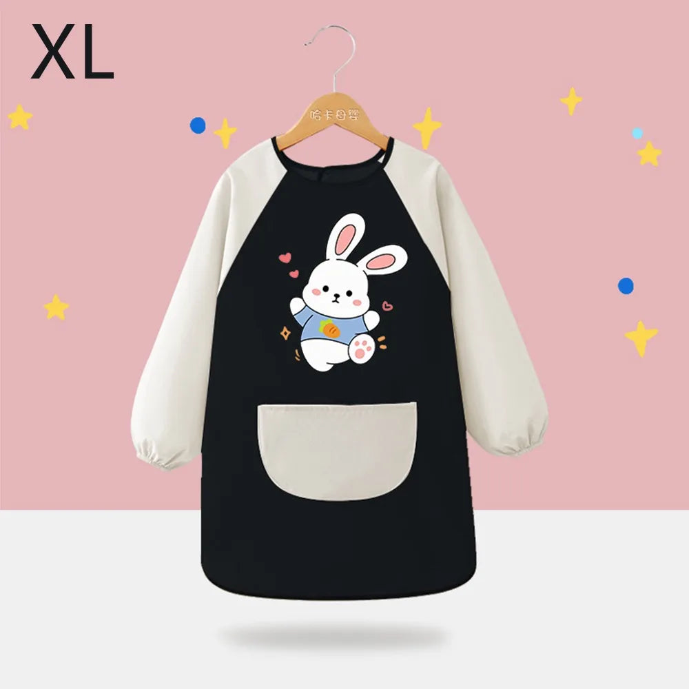 New Polyester Kids Painting Apron Waterproof Long Sleeved Cooking Apron Cosplay Costume Art Bibs