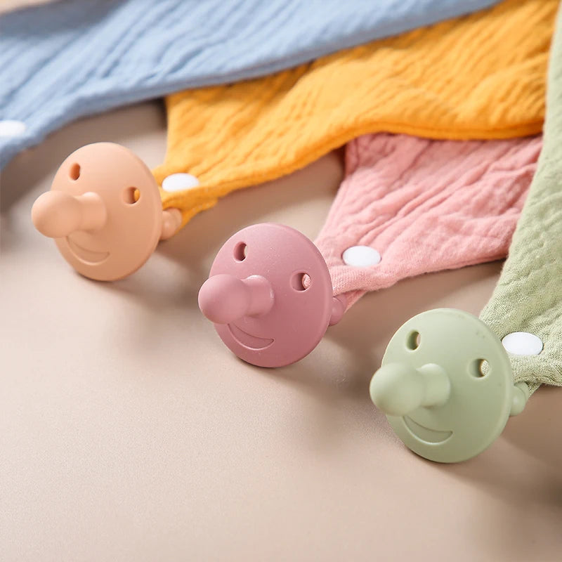 1pcs Baby Bibs Round Newborn Double Cotton Bibs Saliva Towel Baby Feeding Bibs Apron Boys Girls Clothes Kids Children Bandana
