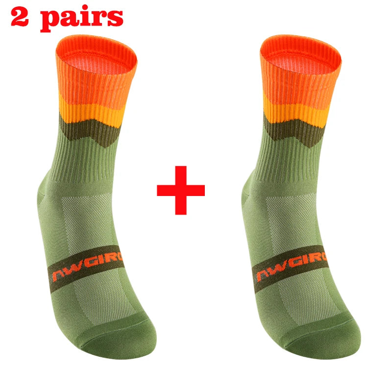 2pairs Professional Cycling Socks Breathable Road Bicycle Socks Men Women Outdoor Sports Racing e Compression Cycling For Women