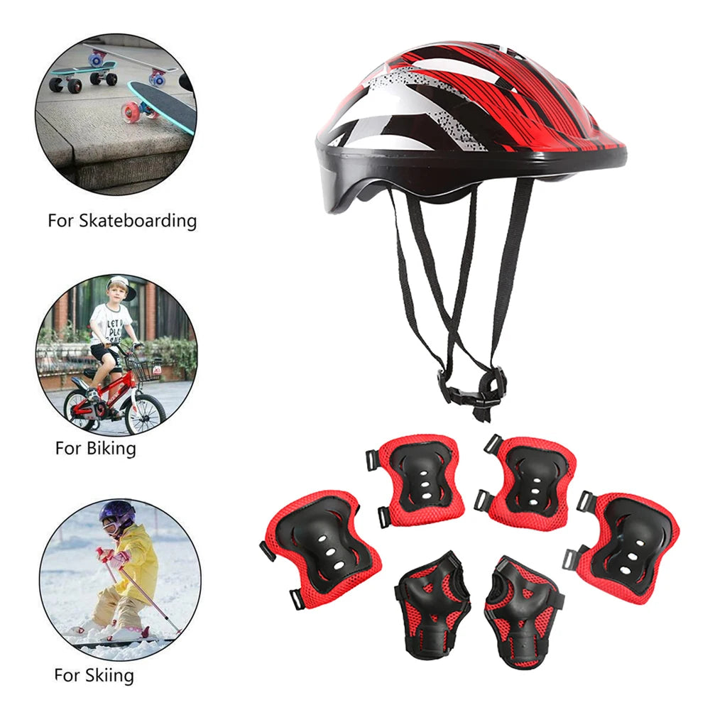 Kids Bike Helmet Protection Gear Set for Toddler Youth,Bicycle Helmet Knee Pads Elbow Pads Wrist Guards for Roller Skate Cycling
