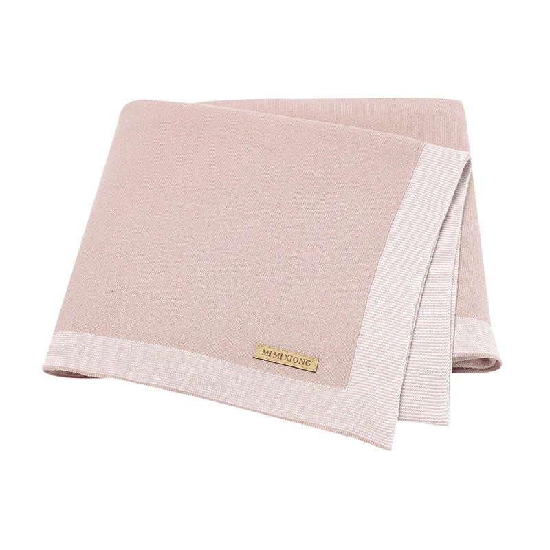Baby Cotton Blankets Soft Comfortable Knit Newborn Boys Girls Dual-Use Stroller Swaddle Wrap Quilts Covers 100*80cm Throwing Mat