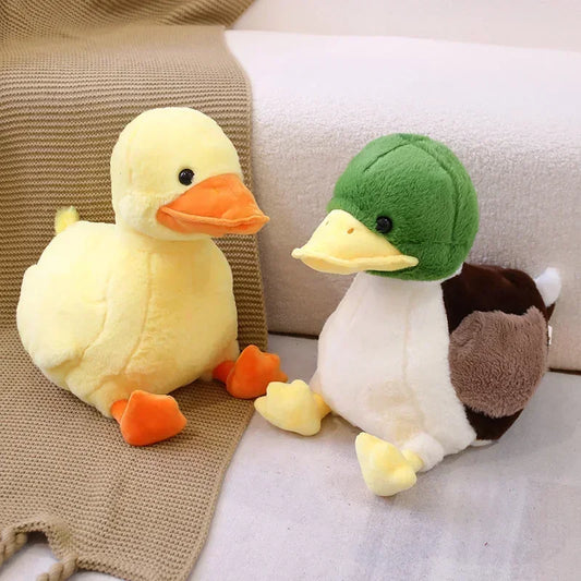 Simulation Small Yellow Duck Kawaii Wild Green Duck Plush Toys  Cartoon Stuffed Animals Dolls Soft Throw Pillow Toys Room Decor
