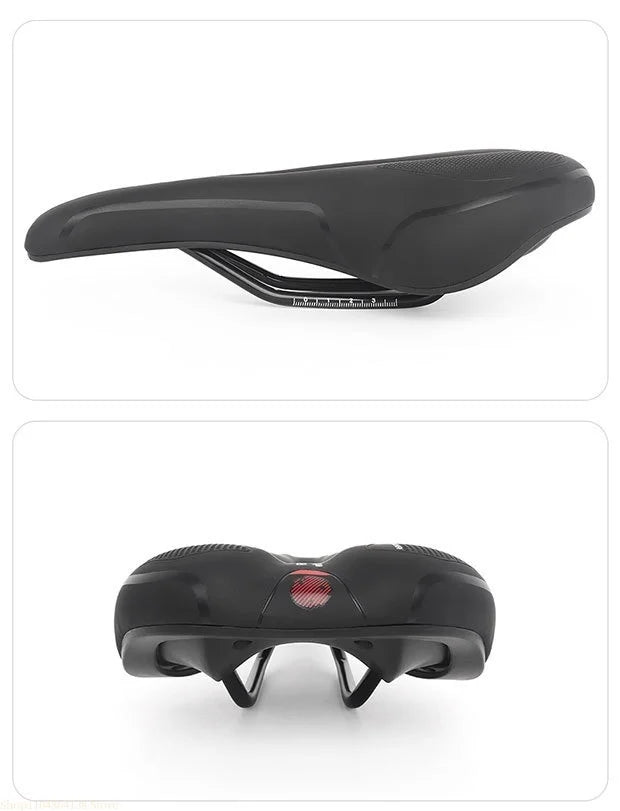 Bicycle seat pad thickened and waterproof universal mountain road seat pad shock-absorbing ball model charging tail light design